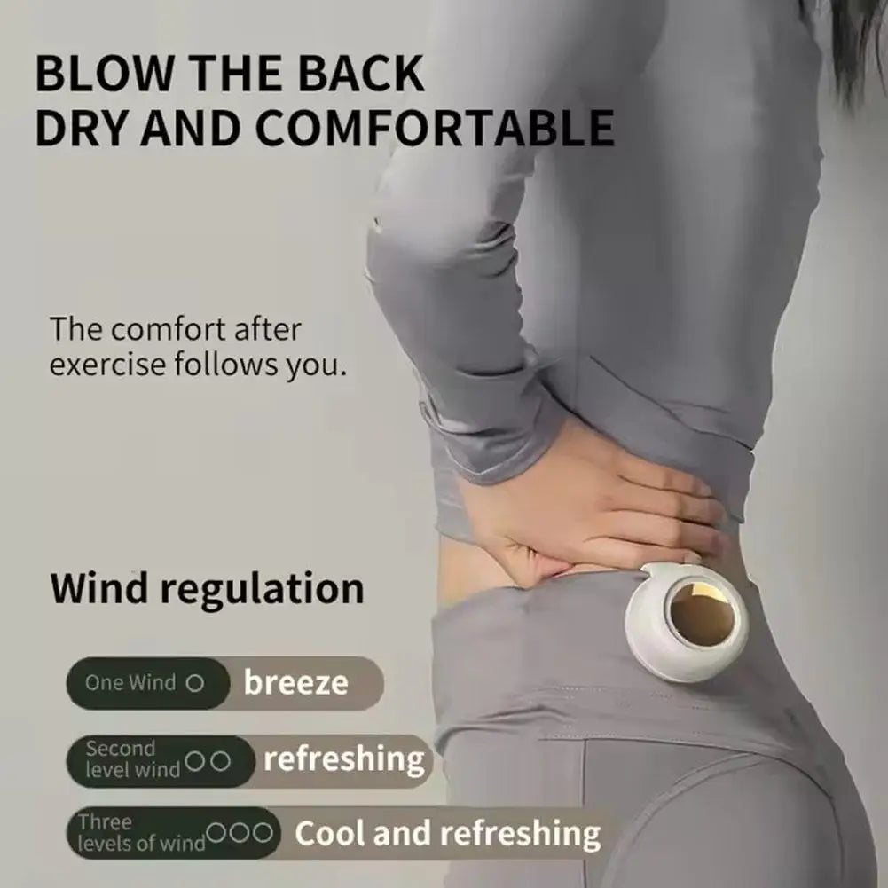 Portable Mini Small cyclone bladeless fan Large wind 360 degree wind control hanging waist bladeless fan Handheld Cooling Device Peaceful Pleasures Health and Wellness