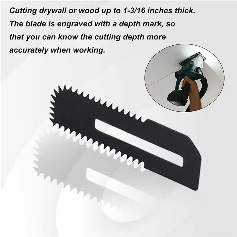 Y51A-60Pack Drywall Cut-Out Saw Blades For Cordless Cut-Out Saw, Cuts Drywall Up To 1-3/16 Inch Thick (Depth Markings) Peaceful Pleasures Health and Wellness
