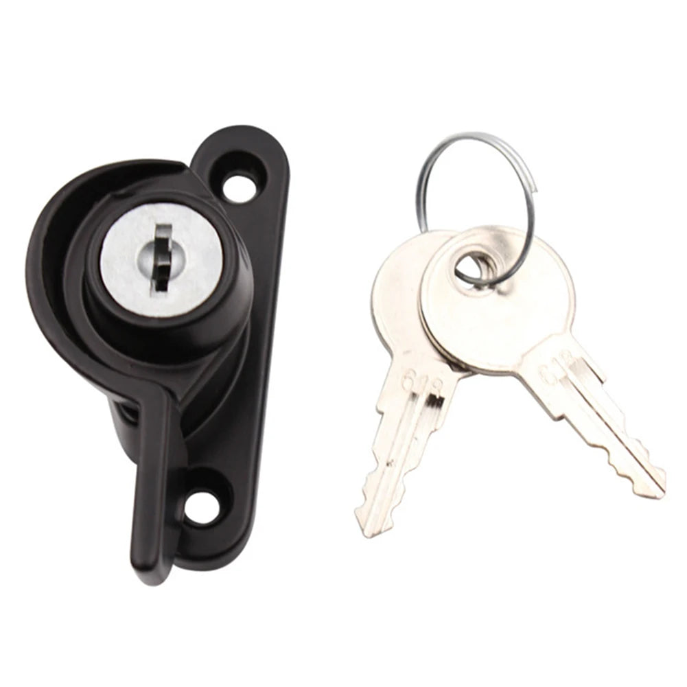 Sliding Window Door Lock with Key Special Safety Design Zinc Alloy Lock Durable Practical Sliding Window Door Lock Peaceful Pleasures Health and Wellness