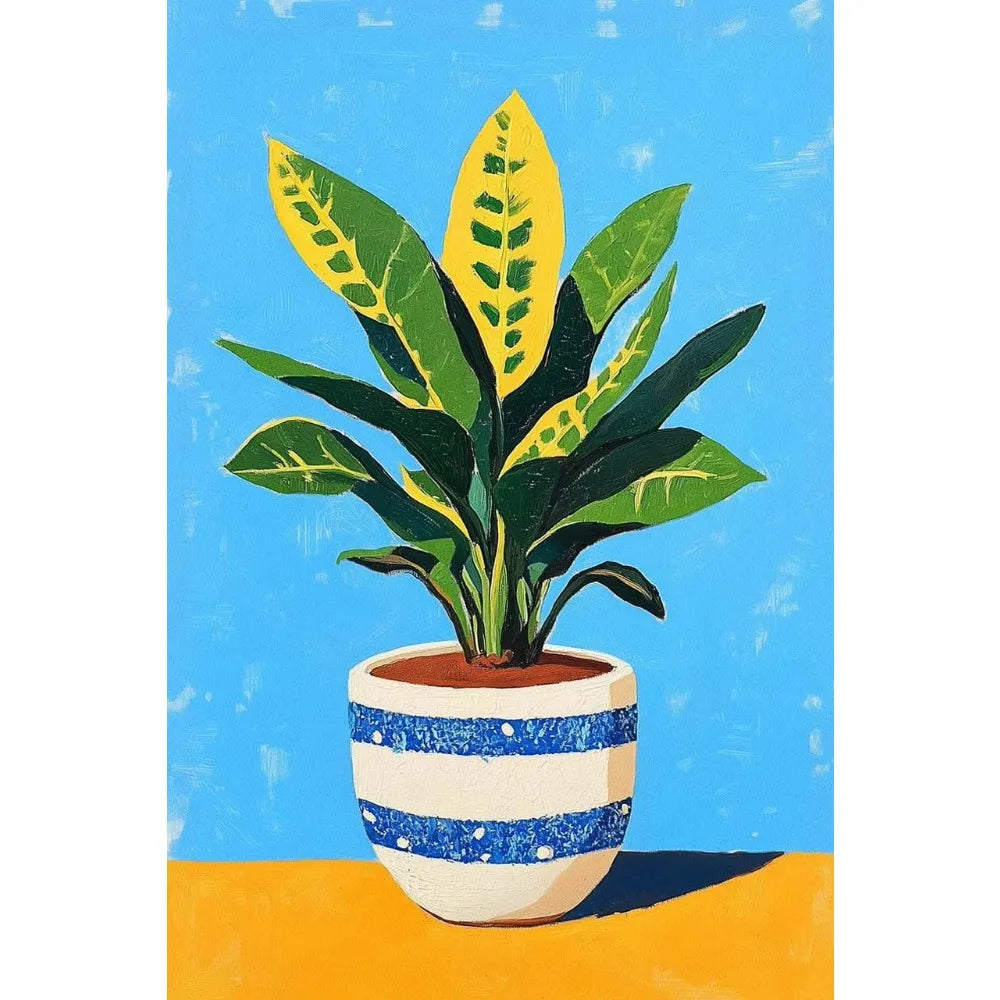 Garden Flower Vase Art Poster Flower Plant Illustration Print Canvas Painting Wall Art Picture Home Living Room Room Decorati Peaceful Pleasures Health and Wellness TT2267 20x30cm Unframed