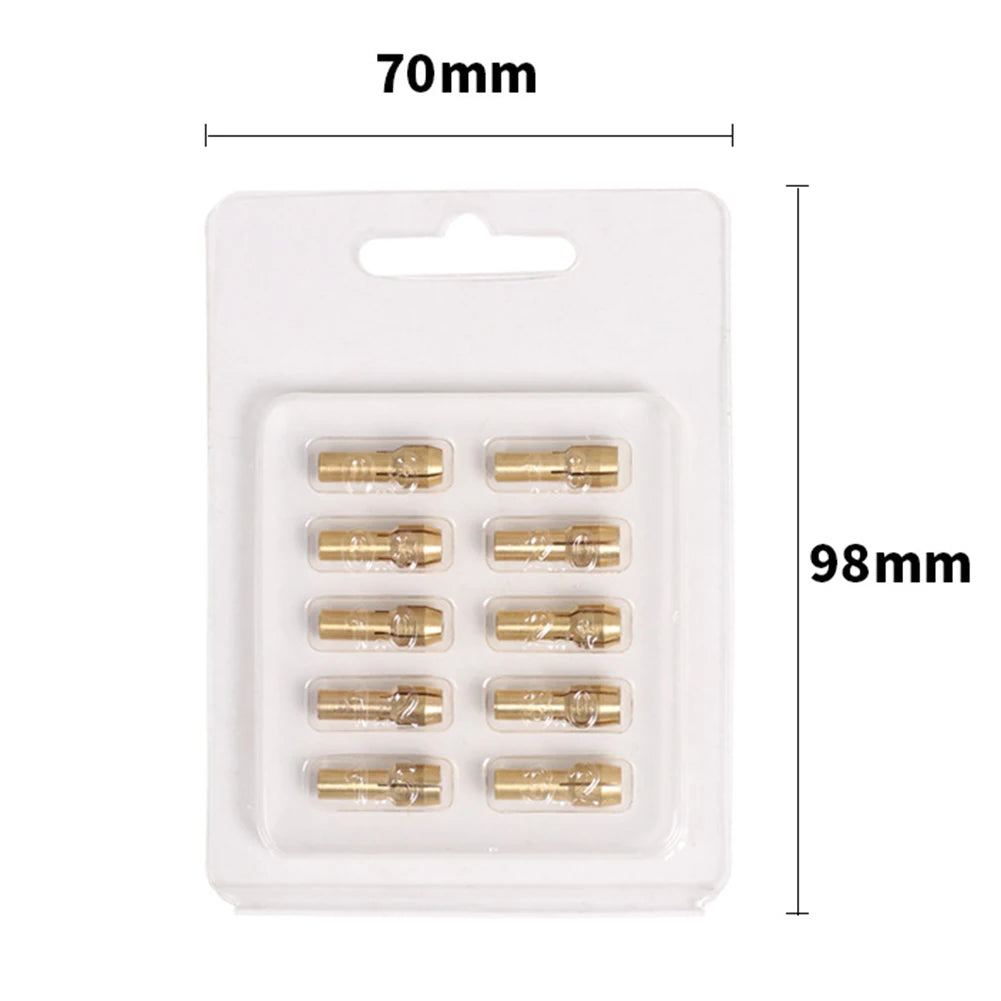 10-Pack Brass Collet Chuck Set for Dremel Rotary Tool (0.5mm–3.2mm) Peaceful Pleasures Health and Wellness