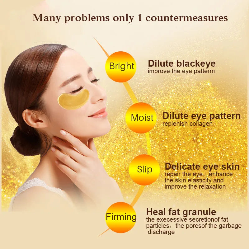 BIOAOUA Gold Collagen Eye Patches – Dark Circles & Puffiness