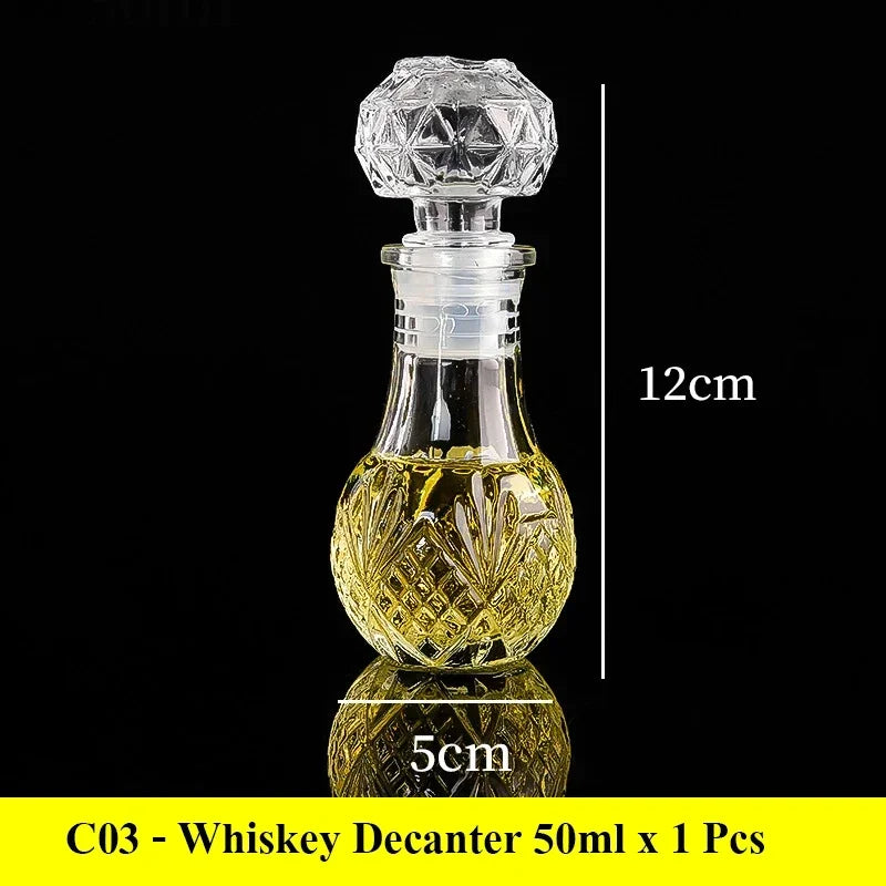 High End Transparent Glass Small Bottle 50/100ml Whiskey Mini Creative Red Bottle Peaceful Pleasures Health and Wellness 50ml 3
