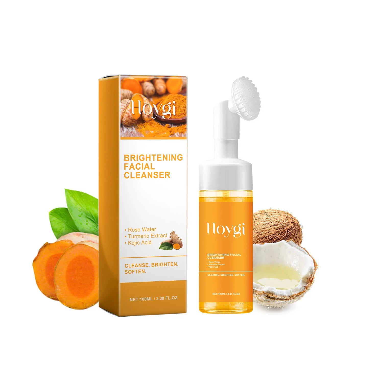 Turmeric Cleanser Oil Control Dark Spot Removal Anti Acne Deep Cleansing Shrink Pore Brightening Moisturizing Vitamin C Cream Peaceful Pleasures Health and Wellness D