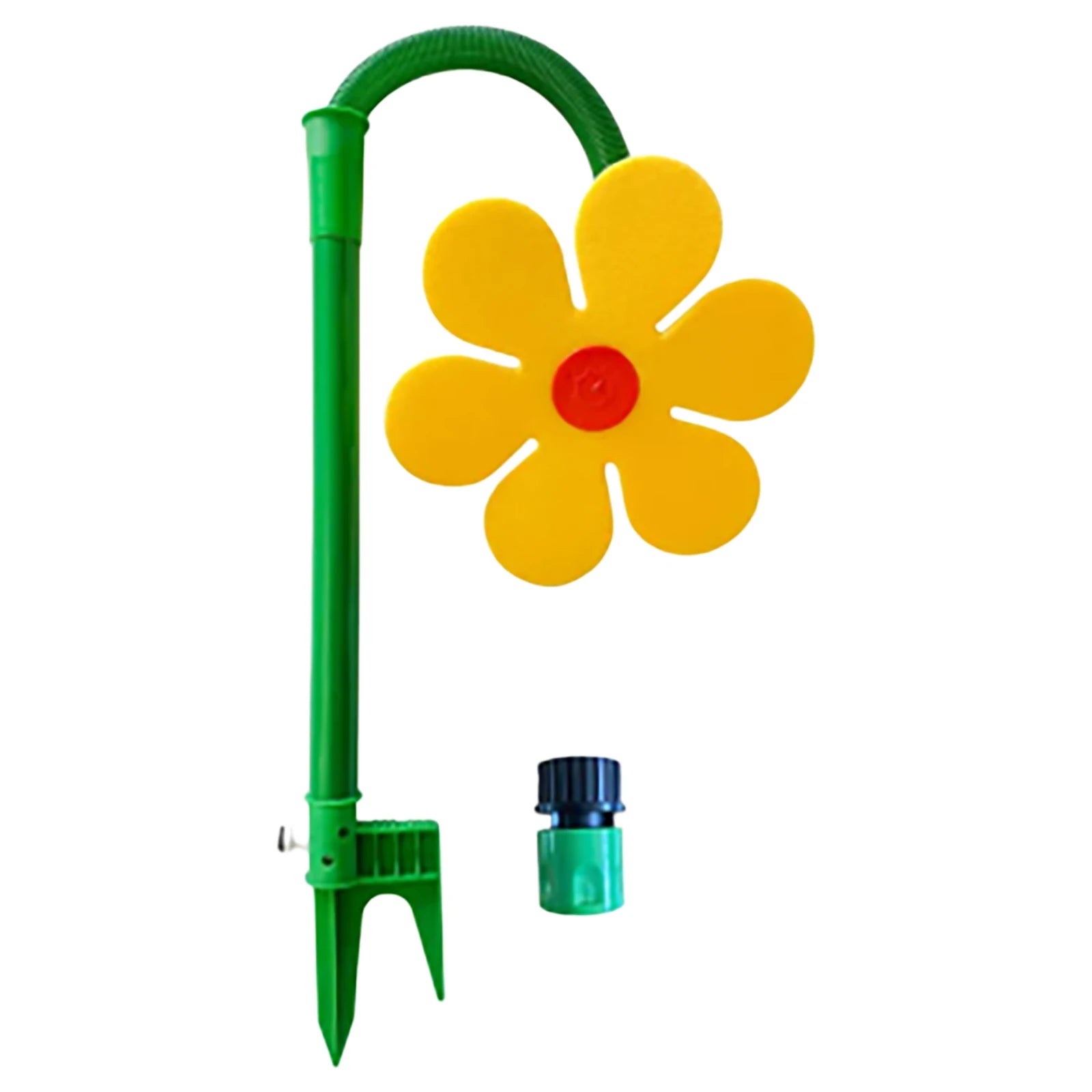 Crazy Daisy Sprinkler 360 Degree Rotating Crazy Dancing Flower Water Sprinklers Flower Sprinkler for Yard Watering Dogs Playing Peaceful Pleasures Health and Wellness Yellow