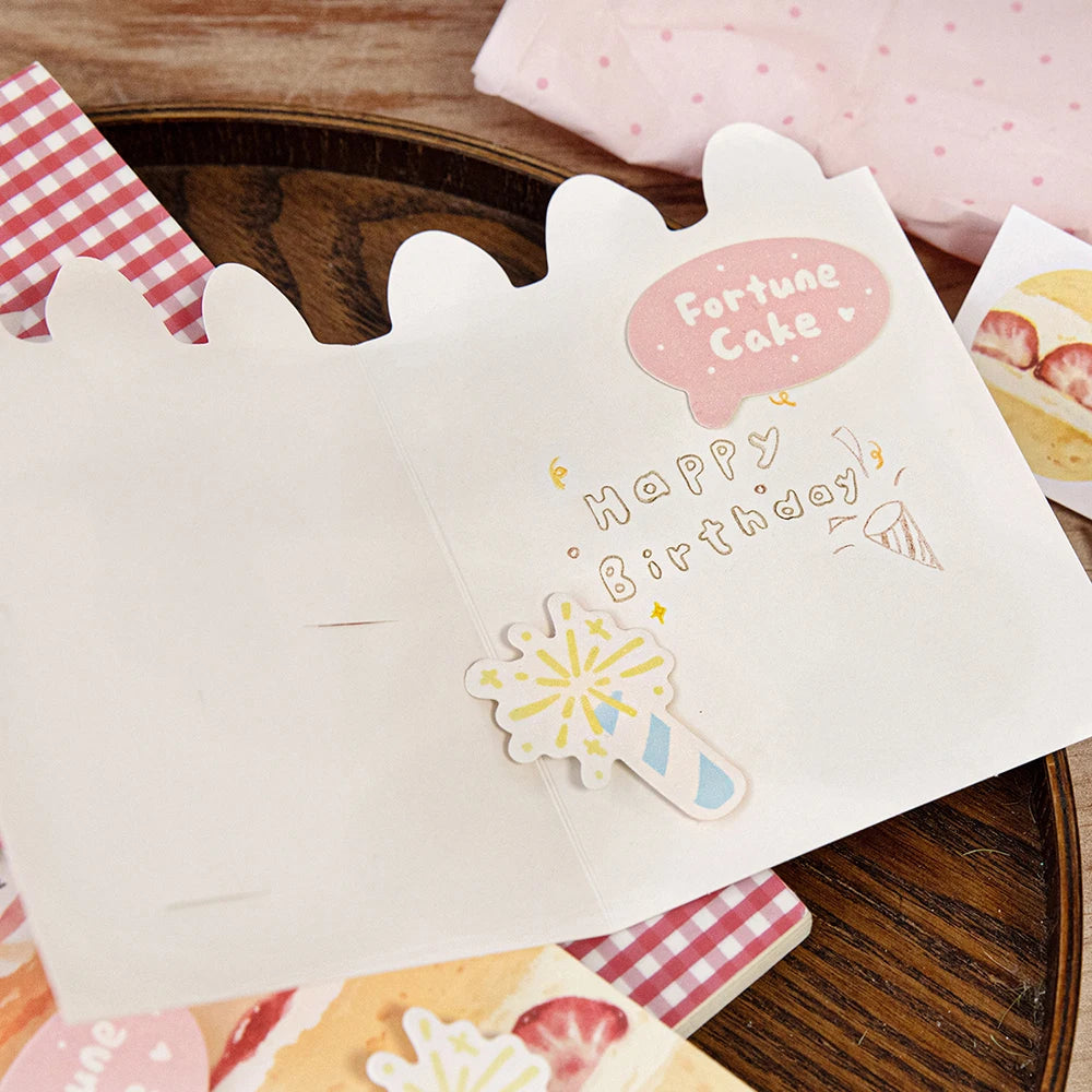 Sparkling Sand Card&envelope Colorful Cake Shop Series Student