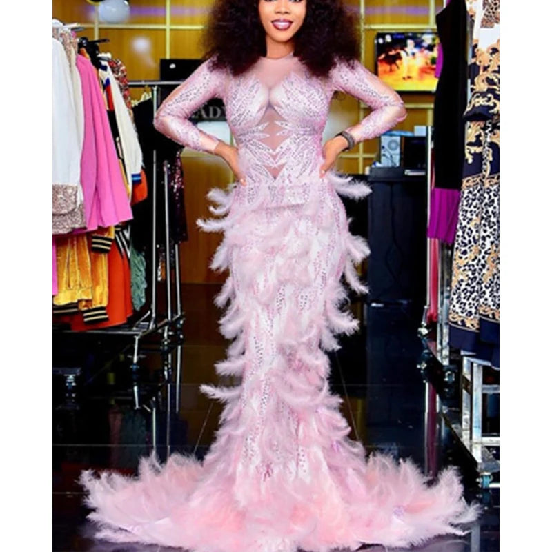 Rhinestone Feather Maternity Photography Dress | Elastic Gauze Maternity Photo Dress Peaceful Pleasures Health and Wellness