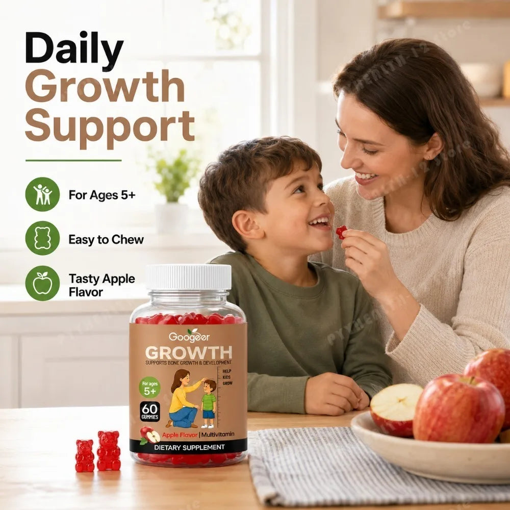 Kids Calcium D3 K Apple Gummies – 60ct Multivitamin for Children
