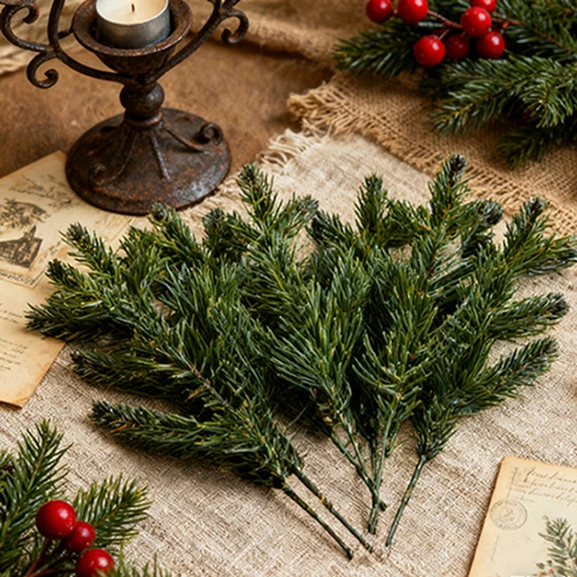 Artificial Pine Christmas Tree Branches 10/20pcs – Home Decor