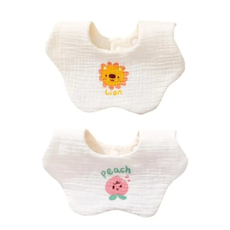 Baby Cotton Feeding Bib | 360° Rotating Cartoon Drool Bib