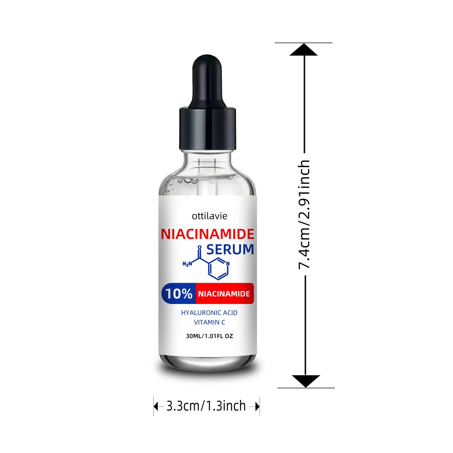 ottilavie 10% Niacinamide Serum – Suitable for all skin types, fast-absorbing, non-greasy, brightens skin tone, Peaceful Pleasures Health and Wellness