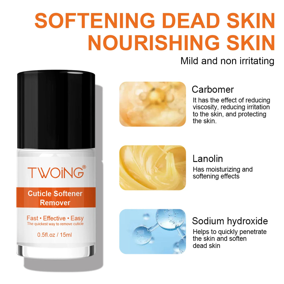 15ml Cuticle Remover Cream Nail Care，Hydrating，Moisturizing，Cuticle Dead Skin Softener For Dry Manicures，Brittle Nails，Dry Cutic Peaceful Pleasures Health and Wellness