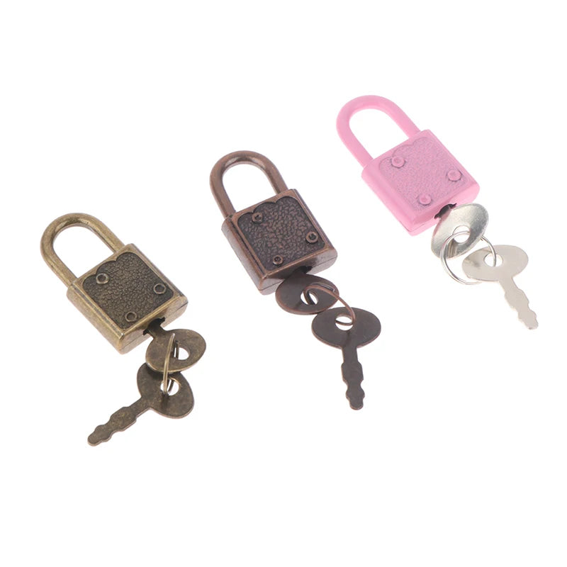 1Set 6Colors Rectangle Padlocks Mini Luggage Hardware Locks With Key Lock For Travel Wedding Jewelry Box Diary Book Suitcase Peaceful Pleasures Health and Wellness