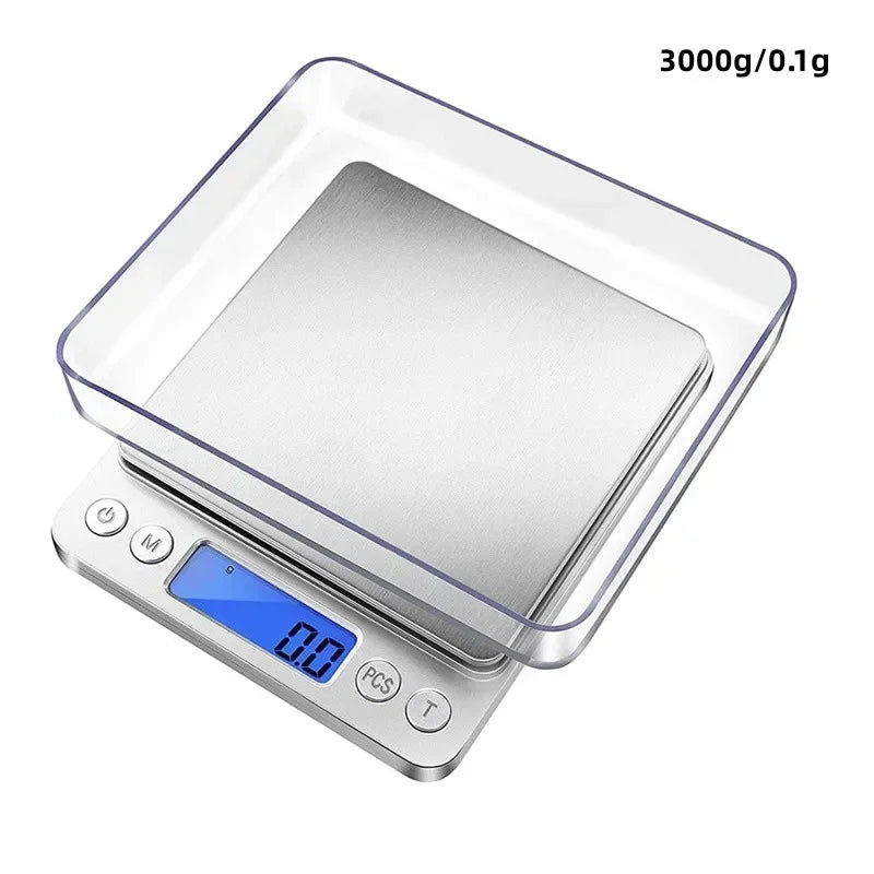 Digital Kitchen Measuring Scales Scale Mini Pocket Precision Jewelry Electronic Balance Weight Gold Gram Cuisine Food Tools & Peaceful Pleasures Health and Wellness 3kg 0.1g Battery