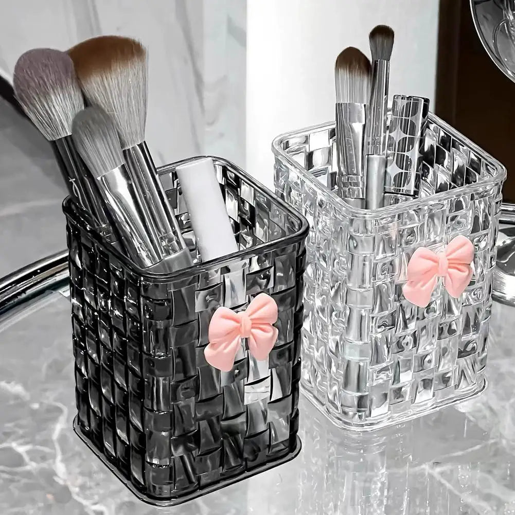 Clear Acrylic Makeup Brush & Cosmetic Desk Organizer