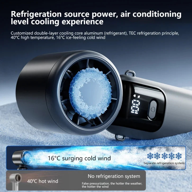 Portable Neck Fan 100-Speed Handheld Quiet Cooling Fan
