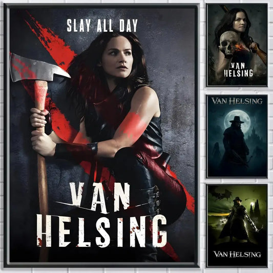 Movie V-Van Helsing Poster HD Self Adhesive Waterproof Wall Art Ideal for Home Office Dorm Bedroom Great Gift Peaceful Pleasures Health and Wellness