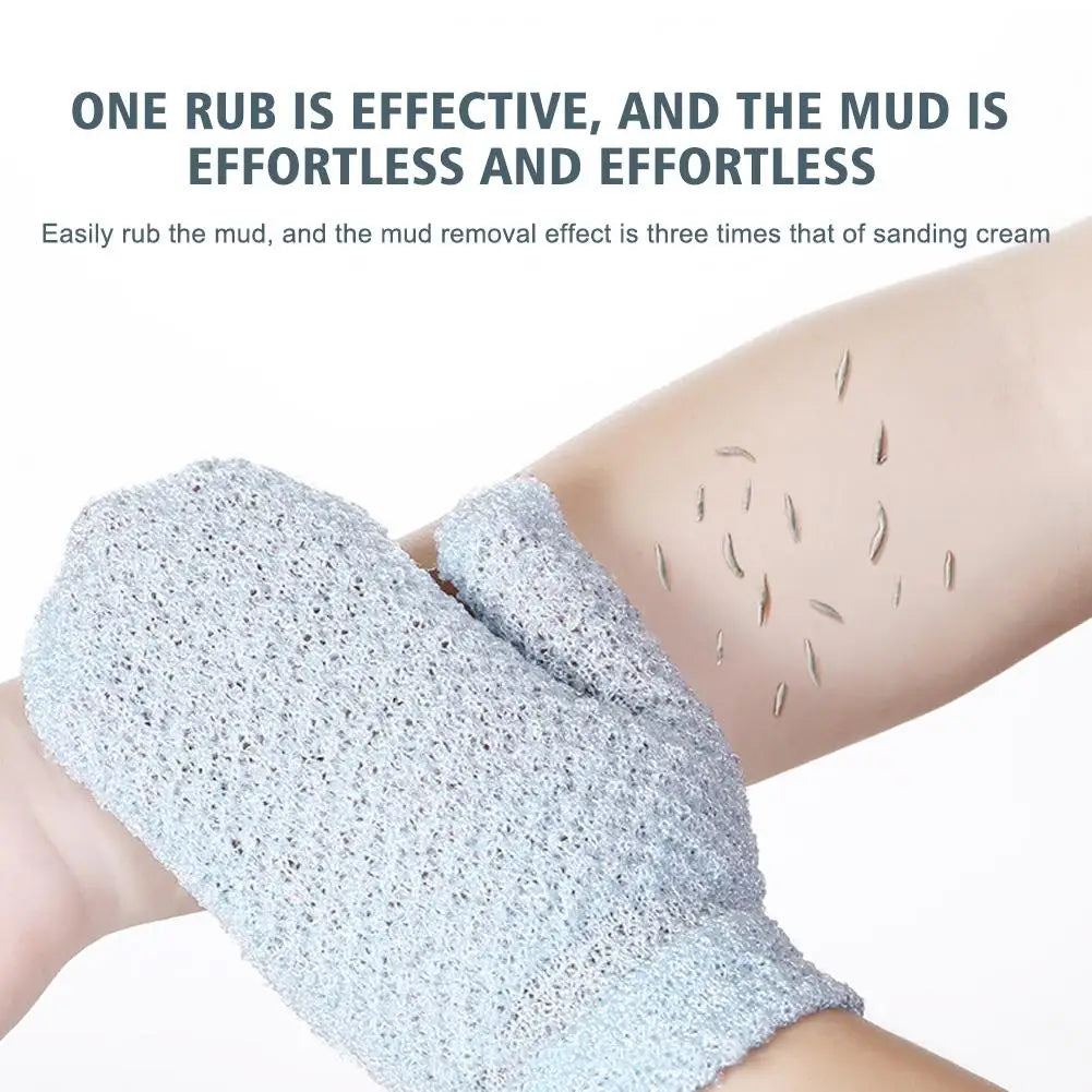 Single Piece Bath Towel Gloves Medium Sand Single Layer Double-Sided Massage Bath Towel Back Rub Bath Towel Exfoliate Dead Skin Peaceful Pleasures Health and Wellness
