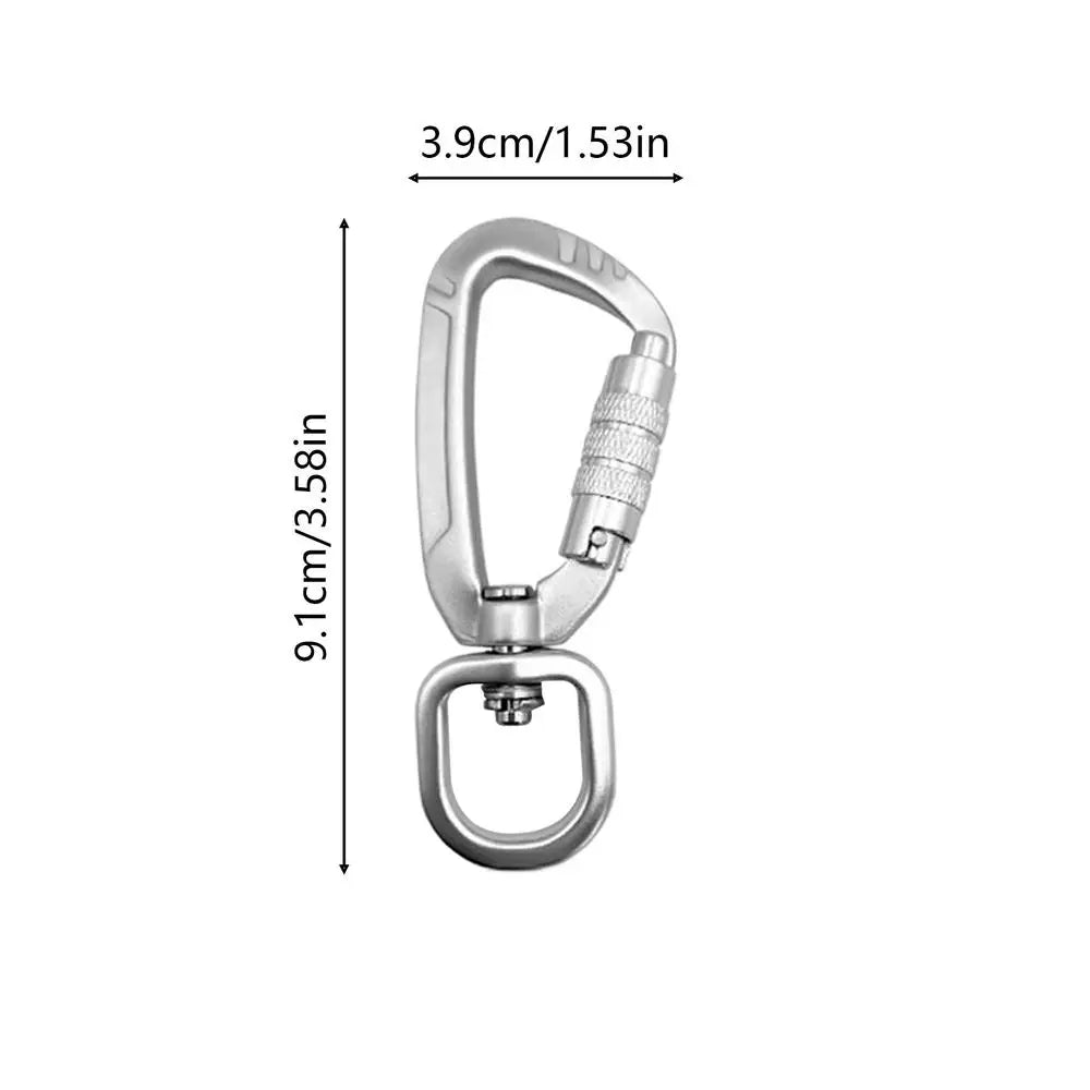 4KN Swivel Locking Carabiner | Camping Hiking Climbing Clip