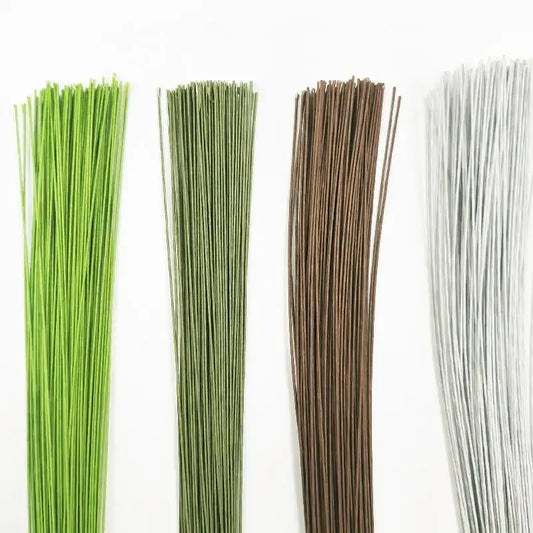 100Pcs Floral Wire Stems for DIY Wedding & Home Decor – 40cm Floral Wire Stems Peaceful Pleasures Health and Wellness