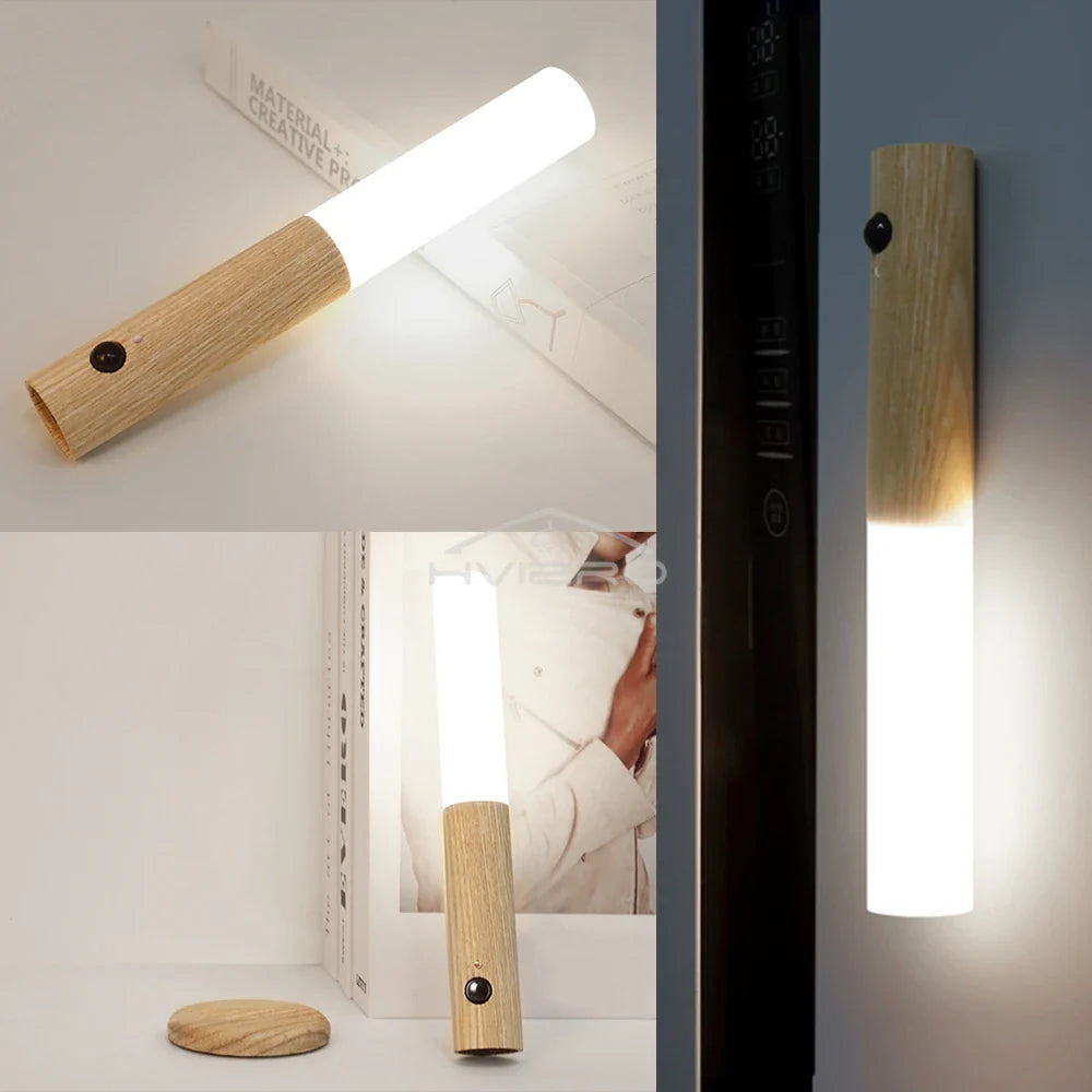 HVIERO Motion Sensor LED Night Light | USB Rechargeable Wall Lamp