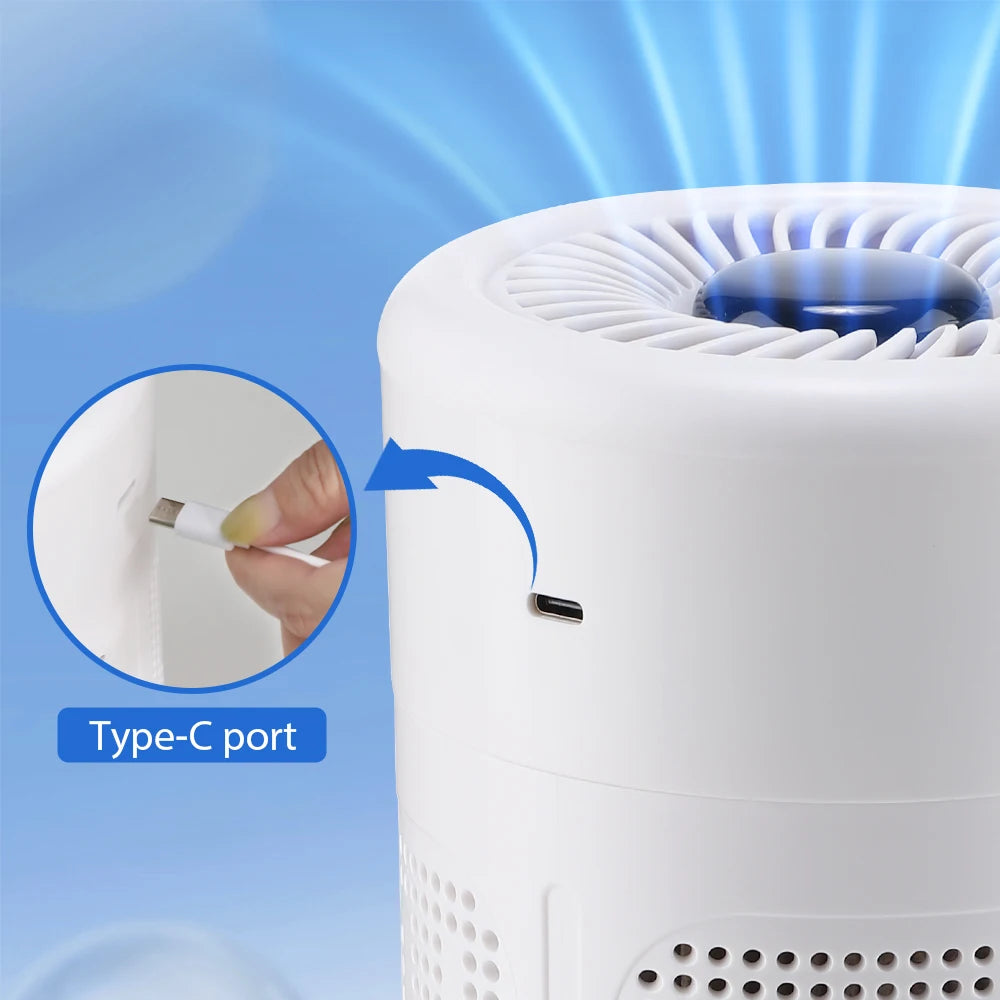 Mini Desktop Air Purifier Negative Ion HEPA Filter Air Cleaner with Fragrance Tablet Home Car Purifiers Air Eliminates Odors Pet Peaceful Pleasures Health and Wellness