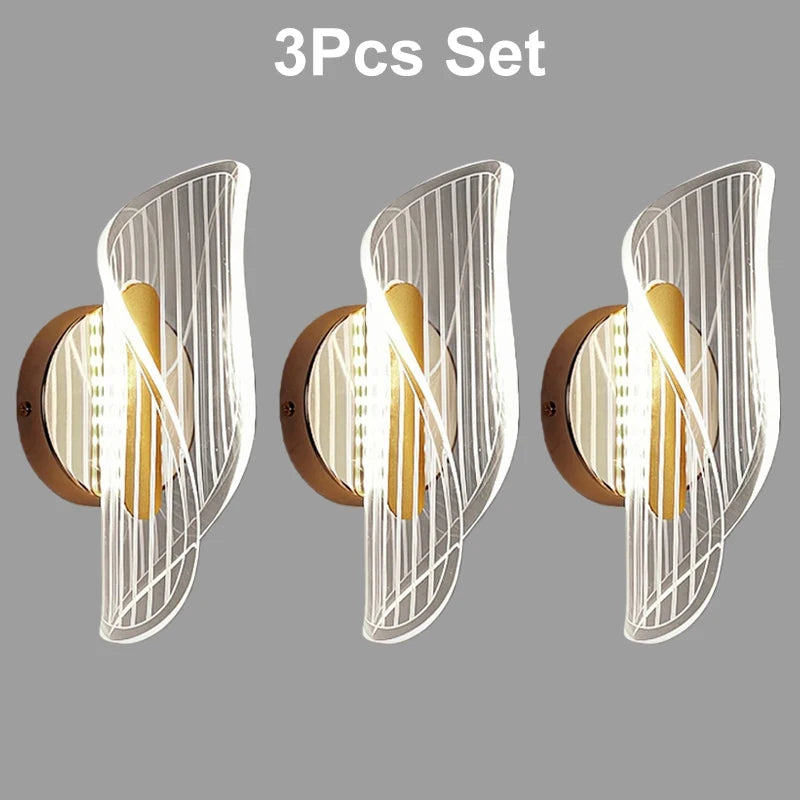 Curved Spiral LED Wall Lamp – Bedroom, Hallway & Living Room