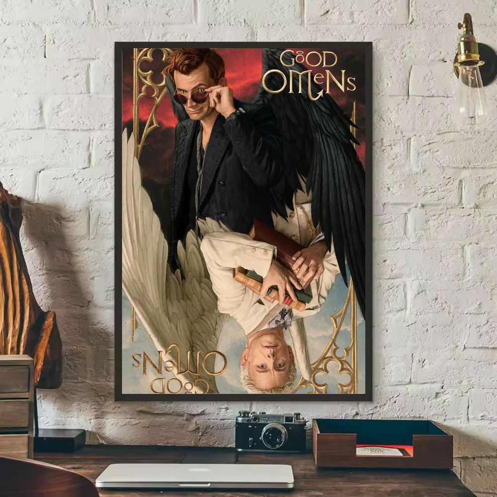 Good Omens TV Show Poster – HD Waterproof PVC Wall Art Decor TV Show Wall Poster Peaceful Pleasures Health and Wellness z8 21X30cmNoframe
