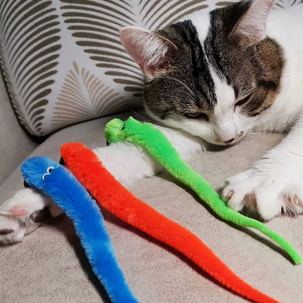 Worm Cat Teaser Toy Replacement Heads – Plush Wand Refills Cat Wand Toy Refill Peaceful Pleasures Health and Wellness