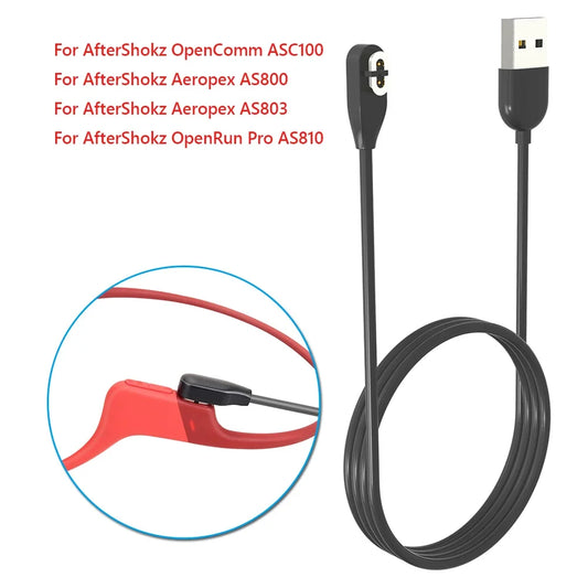 For AfterShokz OpenRun Pro AS810 Aeropex AS800 AS803 Bone Conduction Headphone Magnetic USB 5V 1A Charging Cable 60/100cm Peaceful Pleasures Health and Wellness