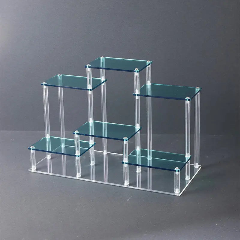 Acrylic Multi-Layer Ladder Display Stand for Collectibles