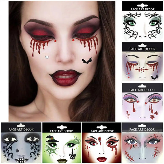 Face Jewels Rhinestone Crystal Stickers – Self-Adhesive Glitter Gems for Halloween, Festival & Party Makeup Peaceful Pleasures Health and Wellness