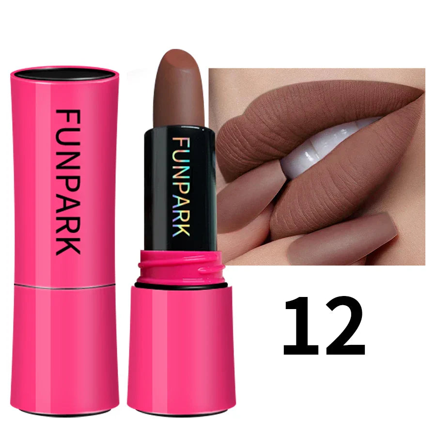 KAFURUX 25-Color Matte Lipstick – Waterproof Long-Lasting