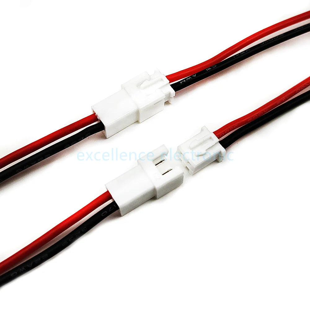 10Pairs JST XH 2.54mm 2PIN Soft silicon 22AWG Wire XH2.54 Female Male Connecting Plug Connector for Tiny Drone Battery Terminal Peaceful Pleasures Health and Wellness