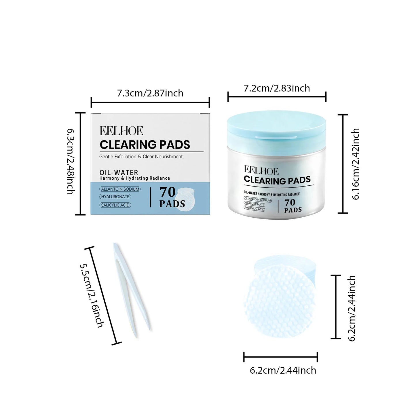 Salicylic Acid Toner Pads – Exfoliating & Acne Treatment 70pk