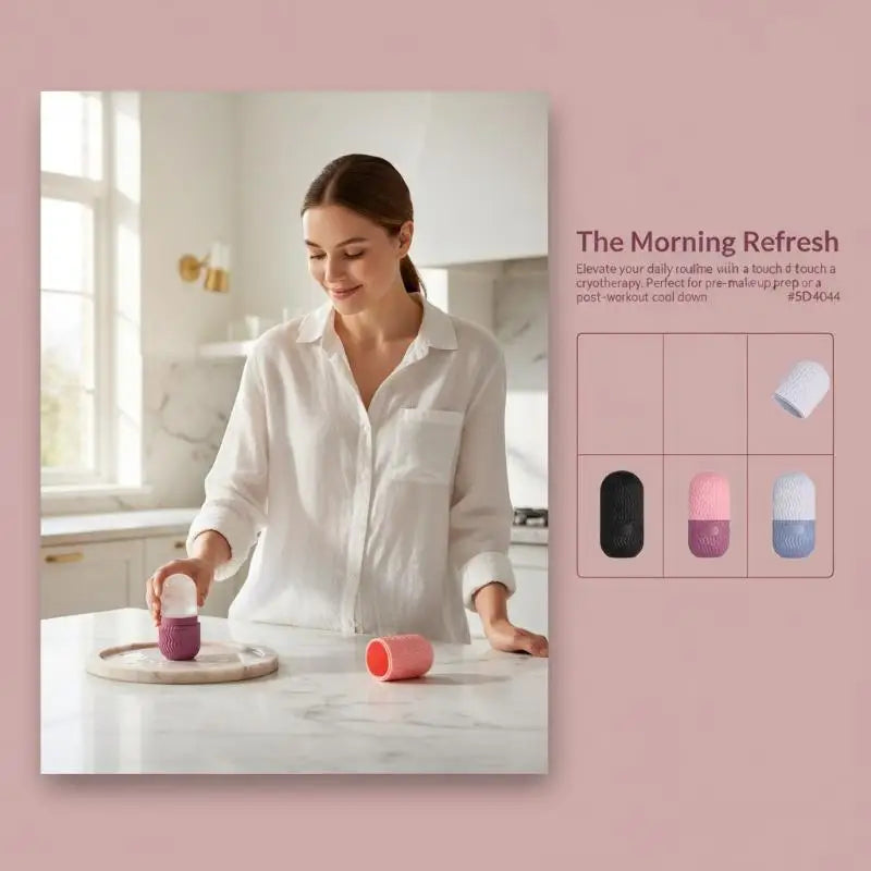 Silicone Cube Tray Shape Face Facial Ice Roller Massage Face Massage Roller Facial Reusable Ice Face Roller Skincare Tool Peaceful Pleasures Health and Wellness