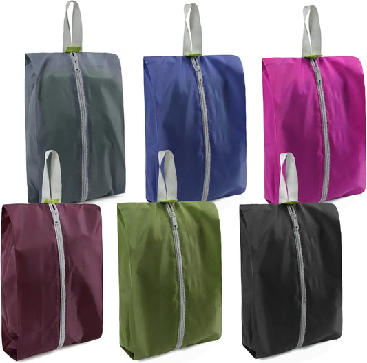 6-Piece Travel Shoe Organizer with Handle | Colorful Nylon Bags for Storage & Packing | Men & Women Peaceful Pleasures Health and Wellness United States