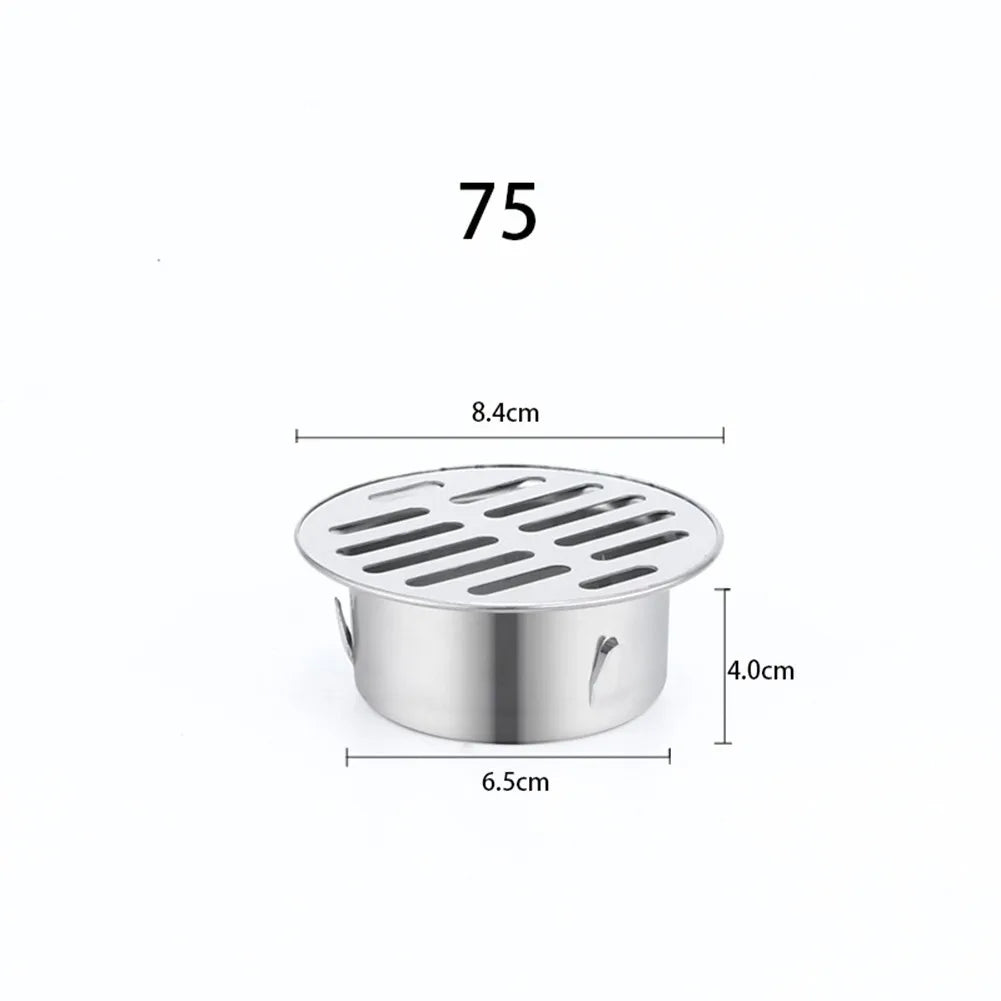 Stainless Steel Floor Drain Balcony Drainage Roof Round Cover Rain