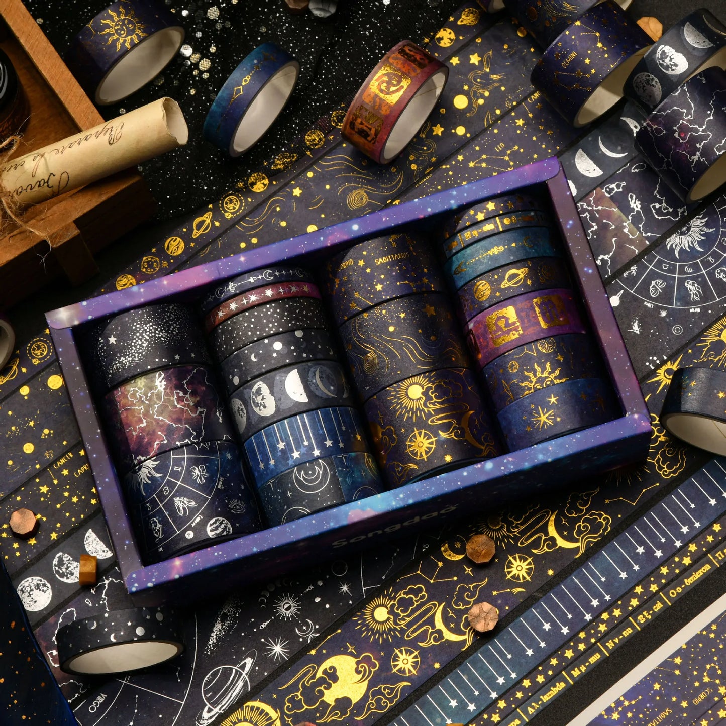 Bview Art Galaxy Washi Tape 20 Rolls Cute Starry Scrapbooking