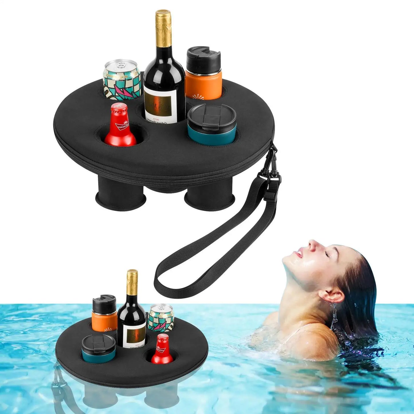 5-Hole Floating Drink Holder for Pool, Spa & Hot Tub
