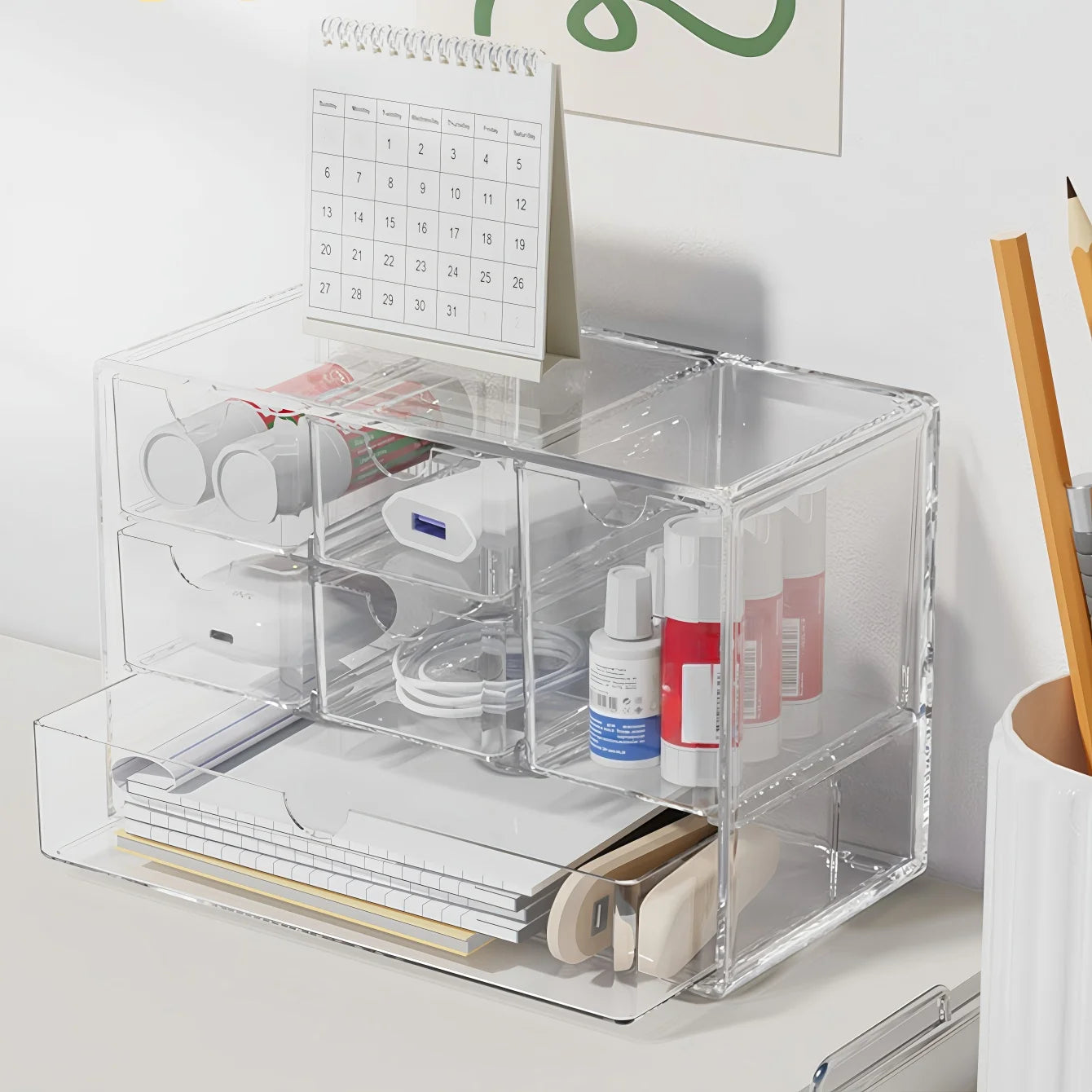 Acrylic Makeup Organizer with 6 Drawers | Vanity & Bathroom
