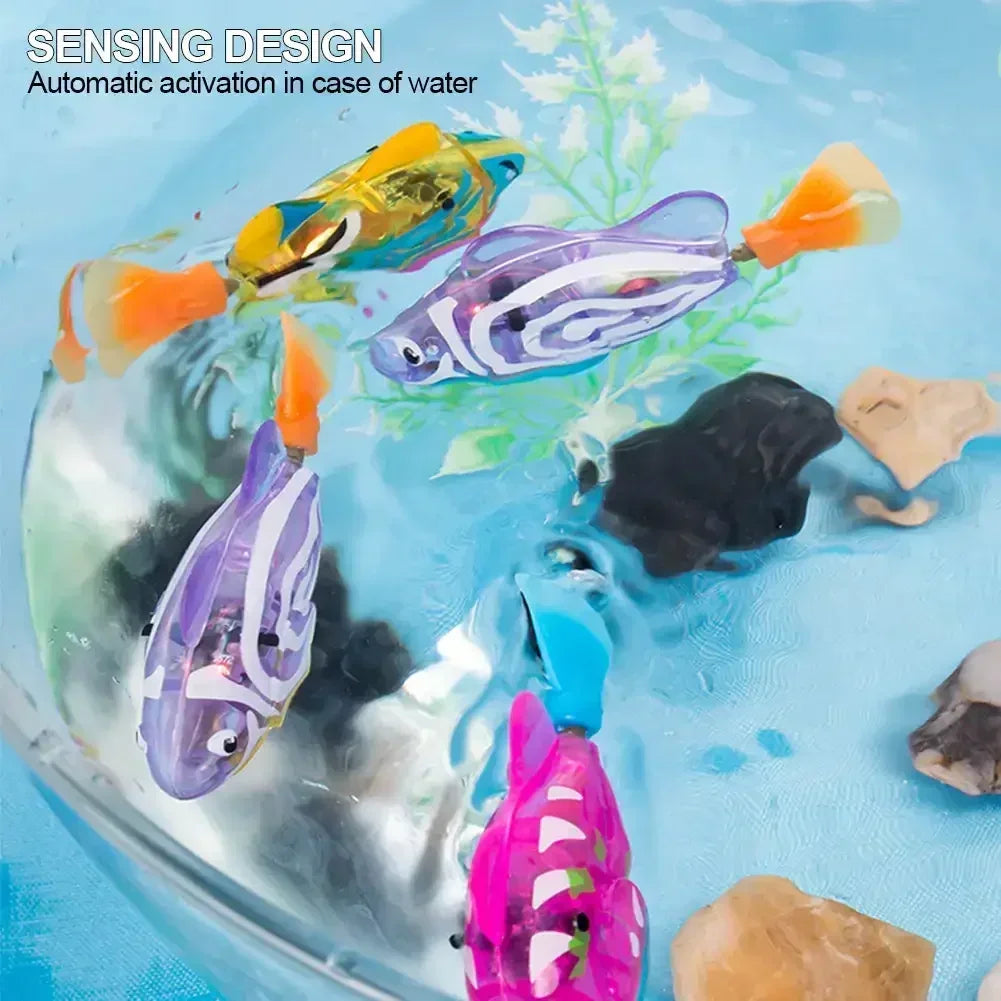 Interactive LED Swimming Fish Cat Toy – Water Activated