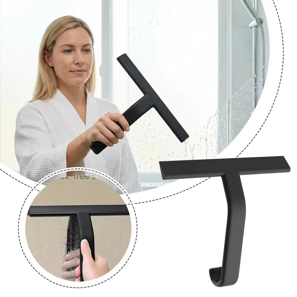 Streak-Free Silicone Squeegee | Shower, Glass & Mirror Scraper