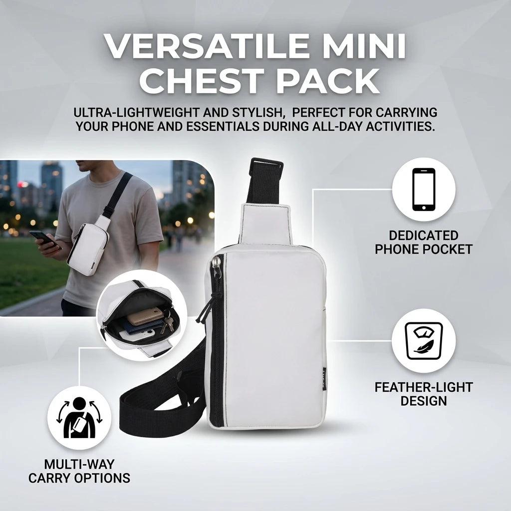Mini Sports Shoulder Bag Lightweight Crossbody Phone Bag for Outdoor Activities Peaceful Pleasures Health and Wellness