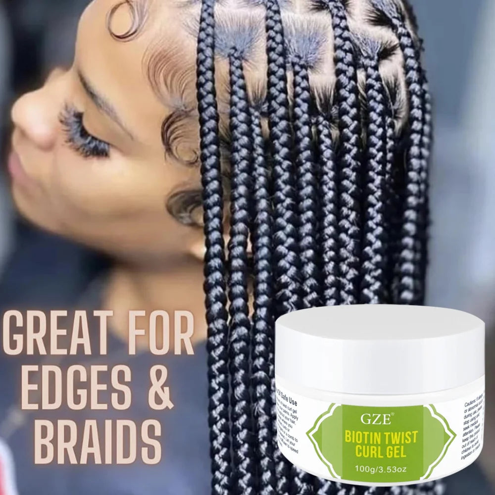 GZE Biotin Twist Curl Gel – Defines Curls & Strengthens Hair