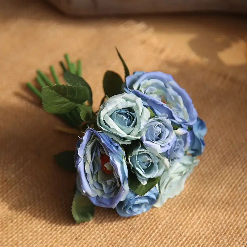 Silk Rose Wedding Bouquet – Artificial Bridal Flowers | Lovegrace