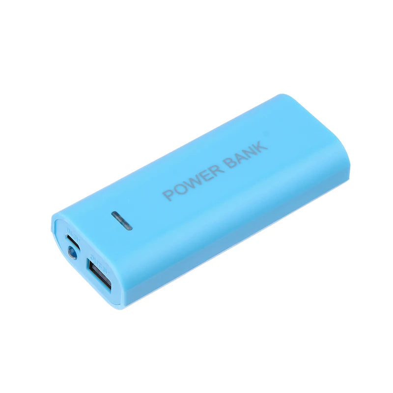 Portable Power Bank Case DIY 2Cell 18650 Battery Box For Smart Phone Charge 5V 1A For 18650 Battery With Indicator Light Peaceful Pleasures Health and Wellness Blue