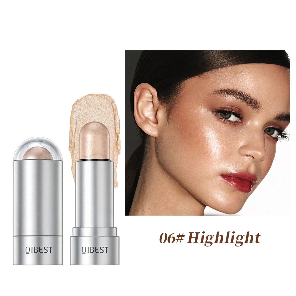 QIBEST 3-in-1 Highlight Blush & Contour Stick | All Skin Tones