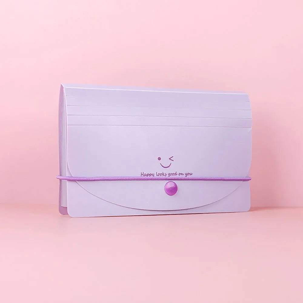 A6 File Storage Bag 13 Layer Classified Invoice Folder Waterproof PP