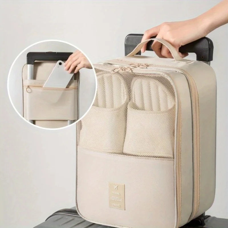 Travel Shoe Bags – Holds 3 Pairs | Portable Shoe Organizer